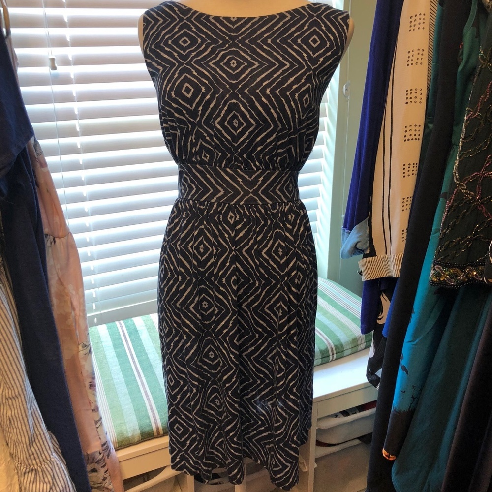 Blue Mayan Print Dress